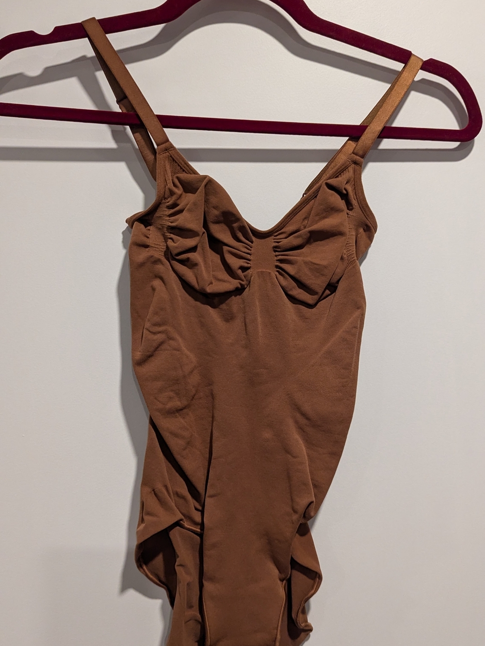 SKIMS Seamless Sculpt Brief Bodysuit in Brown